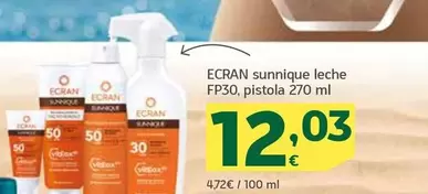 Oferta de Ecran - Sunnique Leche FP30 por 12,03€ en HiperDino
