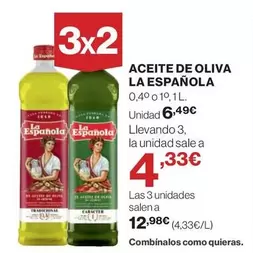 Oferta de La Española - Aceite De Oliva por 6,49€ en Hipercor