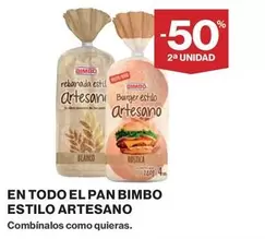 Oferta de Blanco - En Todo El Pan Bimbo Estilo Artesano en Hipercor