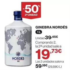 Oferta de Nordes - Ginebra por 39,45€ en Hipercor
