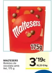 Oferta de Maltesers - Boletes De Xocolata Amb Llet por 3,19€ en Caprabo