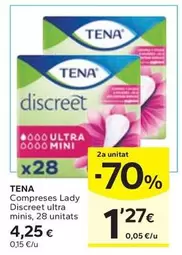 Oferta de Tena - Compresas Lady Discreet Ultra Minis por 4,25€ en Caprabo