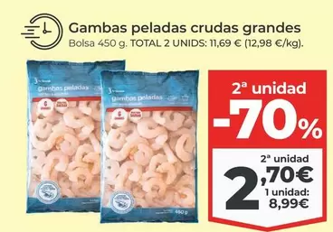Oferta de Total - Gambas Peladas Crudas Grandes por 8,99€ en La Sirena