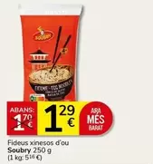 Oferta de Soubry - Fideus Xinesos D'ou por 1,29€ en Supermercados Charter