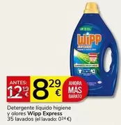 Oferta de Wipp - Detergente Líquido Higiene Y Olores por 8,29€ en Supermercados Charter