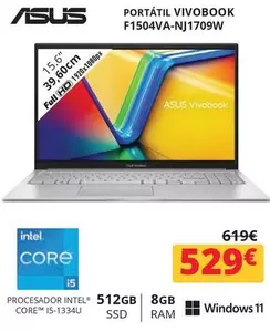 Oferta de Asus - Portatil Vivobook F1504va-nj1709w por 529€ en Dynos Informática