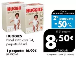 Oferta de Care - Pañal Extra  T-4, Paquete por 16,99€ en Supermercados Lupa