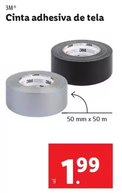 Oferta de 3M - Cinta Adhesiva De Tela por 1,99€ en FACTORI discount