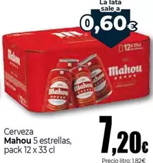 Oferta de Mahou - Cerveza 5 Estrellas por 7,2€ en Unide Supermercados