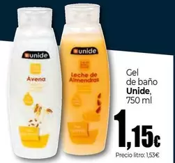 Oferta de Unide - Gel De Baño por 1,15€ en Unide Supermercados
