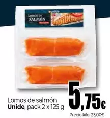 Oferta de Unide - Lomos De Salmon por 5,75€ en Unide Market