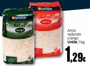 Oferta de Unide - Arroz redondo o largo por 1,29€ en Unide Market