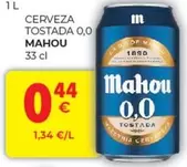 Oferta de Mahou - Cerveza Tostada 0,0 por 0,44€ en CashDiplo