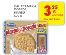 Oferta de Marbú - Galleta Maria Dorada por 3,25€ en CashDiplo