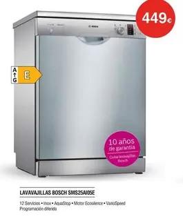 Oferta de Bosch - Lavavajillas Sms26405e por 449€ en Milar