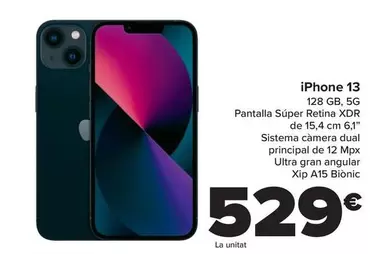 Oferta de Apple - Iphone 13 por 529€ en Carrefour