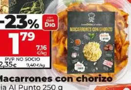 Oferta de Dia - Macarrones Con Chorizo por 1,79€ en Dia