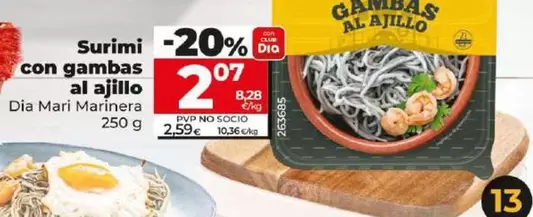Oferta de Dia Mari Marinera - Surimi Con Gambas Al Ajillo por 2,07€ en Dia