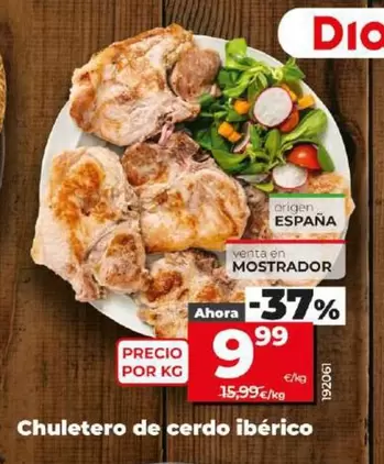 Oferta de Chuletero De Cerdo Iberico por 9,99€ en Dia