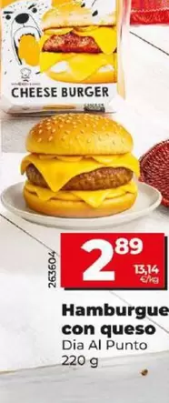 Oferta de Dia Al Punto - Hamburguesa Con Queso por 2,89€ en Dia
