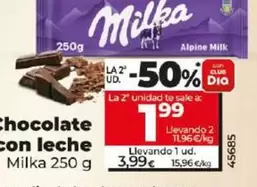Oferta de Milka - Chocolate Con Leche por 3,99€ en Dia