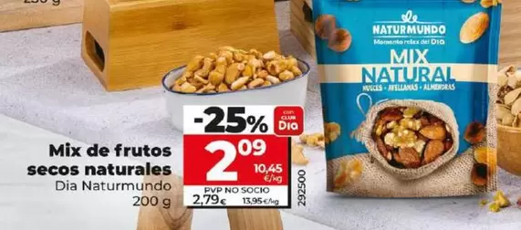 Oferta de Dia Naturmundo - Mix De Frutos Secos Naturales  por 2,09€ en Dia