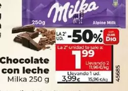Oferta de Milka - Chocolate Con Leche  por 3,99€ en Dia