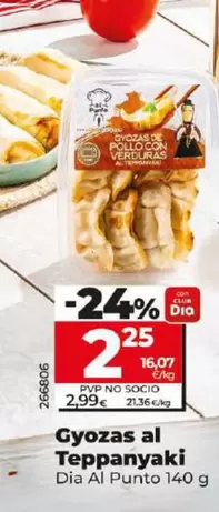 Oferta de Dia Al Punto - Gyozas Al Teppanyaki por 2,25€ en Dia
