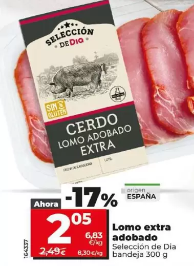 Oferta de Seleccion De Dia - Lomo Extra Adobado Selección  por 2,05€ en Dia