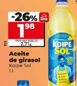 Oferta de Koipe Sol - Aceite De Girasol  por 1,98€ en Dia