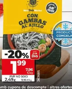 Oferta de Dia Mari Marinera - Surimi Con Gambas Al Ajillo por 1,99€ en Dia