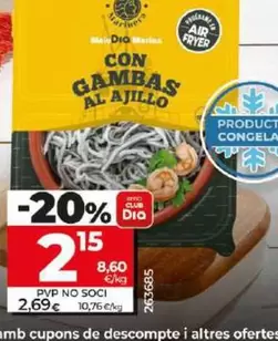 Oferta de Dia Mari Marinera - Surimi Con Gambas Al Ajillo por 2,19€ en Dia