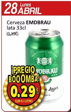 Oferta de Emdbrau - Cerveza por 0,29€ en SPAR
