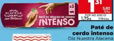 Oferta de Dia Nuestra Alacena - Paté De Cerdo Intenso  por 1,31€ en Dia