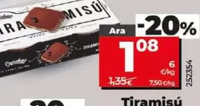 Oferta de Dia Caprichoso - Tiramisu por 1,08€ en Dia