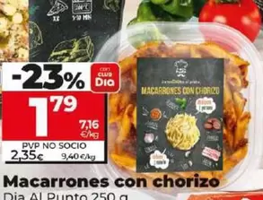 Oferta de Dia Al Punto - Macarrones Con Chorizo  por 1,79€ en Dia