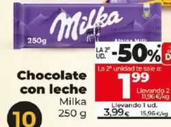 Oferta de Milka - Chocolate Con Leche por 3,99€ en Dia