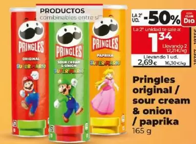 Oferta de Pringles - Original/Sour Cream & Onion/Paprika  por 2,69€ en Dia