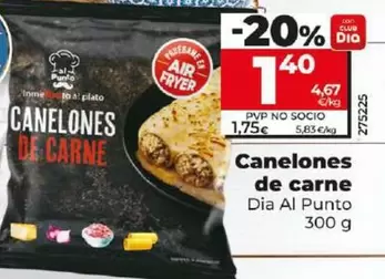 Oferta de Dia Al Punto - Canelones De Carne por 1,4€ en Dia