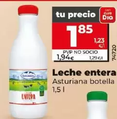 Oferta de Asturiana - Leche Entera  por 1,85€ en Dia