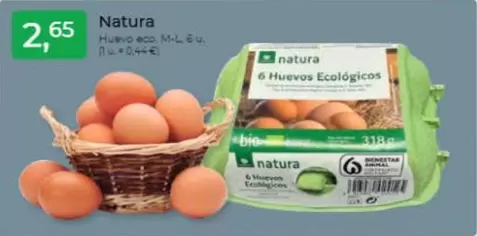 Oferta de Natura - Huevos Ecologicos por 2,65€ en Tu Super