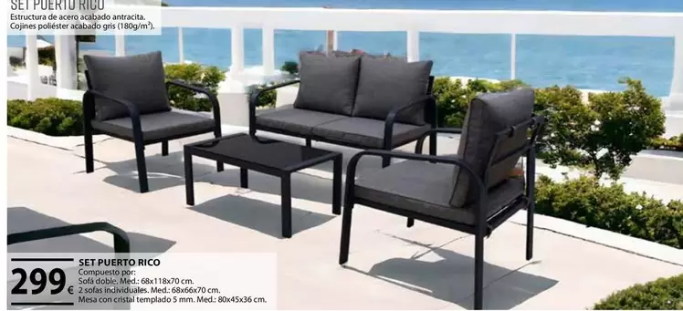 Oferta de Antracita - Set Puerto Rico por 299€ en Tú Brico-Marian