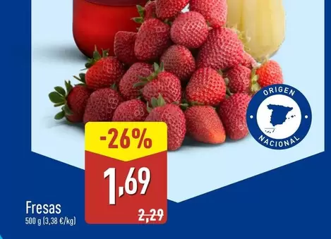 Oferta de Fresas por 1,69€ en ALDI