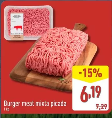 Oferta de Burger Meat Mixta Picada por 6,19€ en ALDI