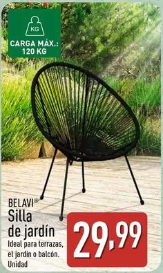 Oferta de Belavi - Silla De Jardín por 29,99€ en ALDI