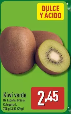 Oferta de Kiwi Verde por 2,45€ en ALDI