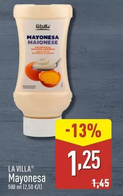 Oferta de La Villa - Mayonesa por 1,25€ en ALDI