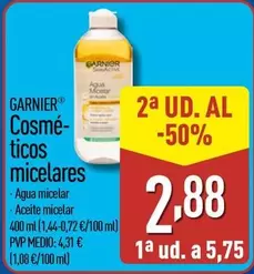 Oferta de Garnier - Cosmé-Ticos Micelares por 5,75€ en ALDI