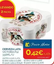 Oferta de Victoria - Cerveza por 0,42€ en Supermercados La Despensa