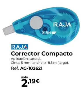 Oferta de Raja - Corrector Compacto por 2,19€ en Staples Kalamazoo